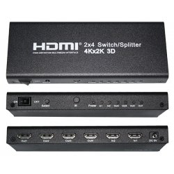 PROFICON HDMI 4K MATRIX 2X4 οικονομικός διανομέας και επιλογέας σήματος υψηλής ποιότητας